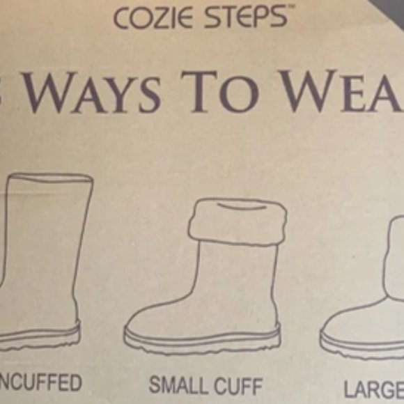 Cozie Steps Tall Genuine Sheepskin Boots Color/Chestnut Size/W8 - Picture 9 of 9